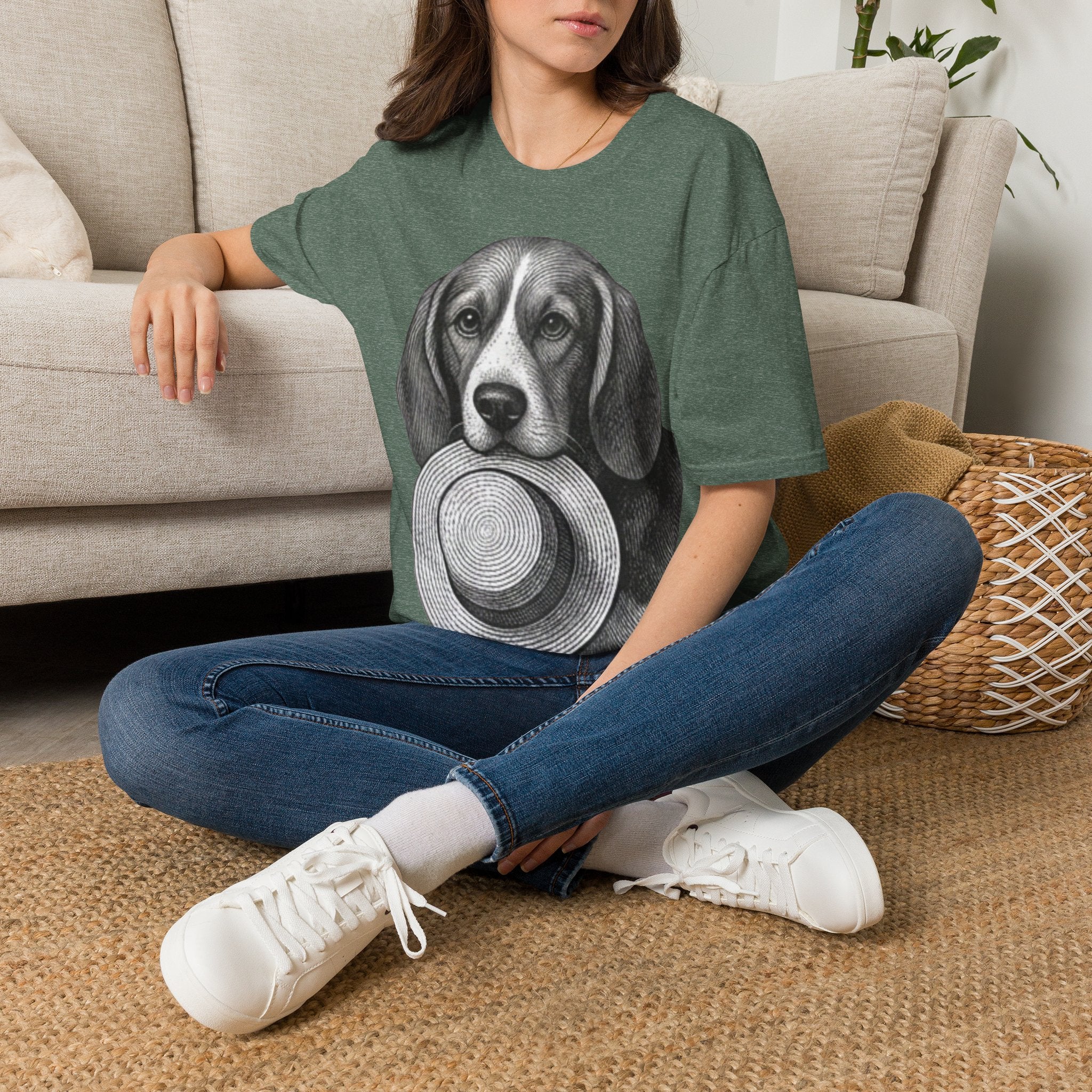 Beagle Portrait T-Shirt — Realistic Dog Face Tee for Dog Lovers