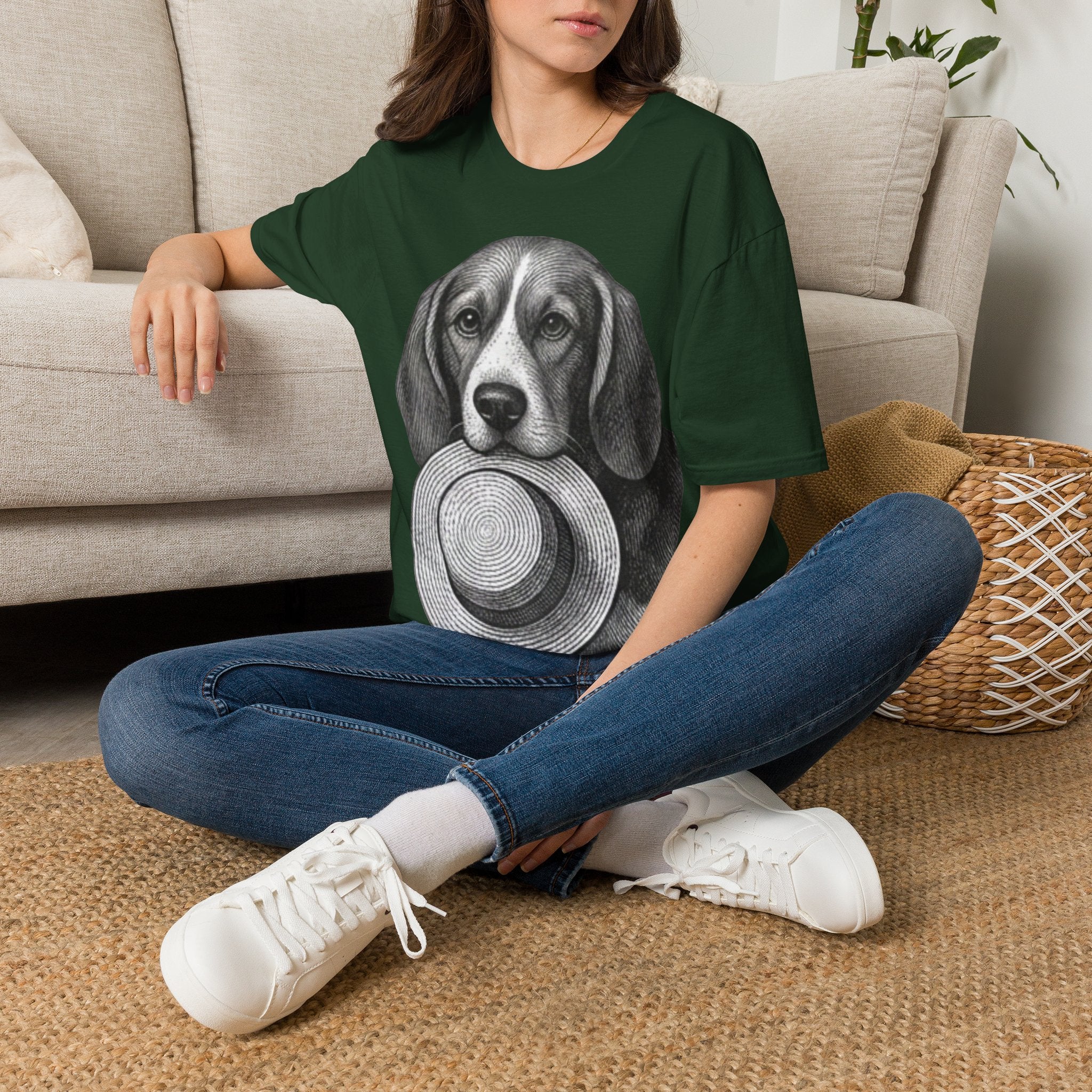Beagle Portrait T-Shirt — Realistic Dog Face Tee for Dog Lovers