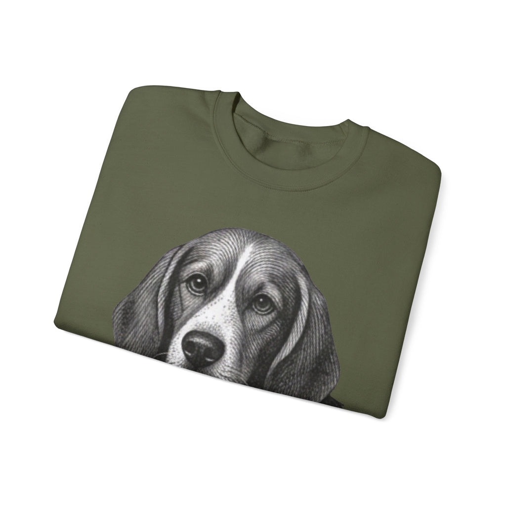 Beagle Holding Hat Crewneck Sweatshirt