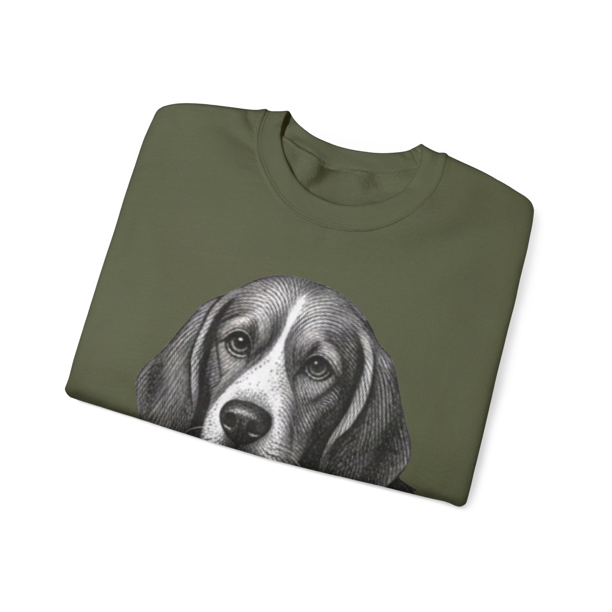 Beagle Holding Hat Crewneck Sweatshirt