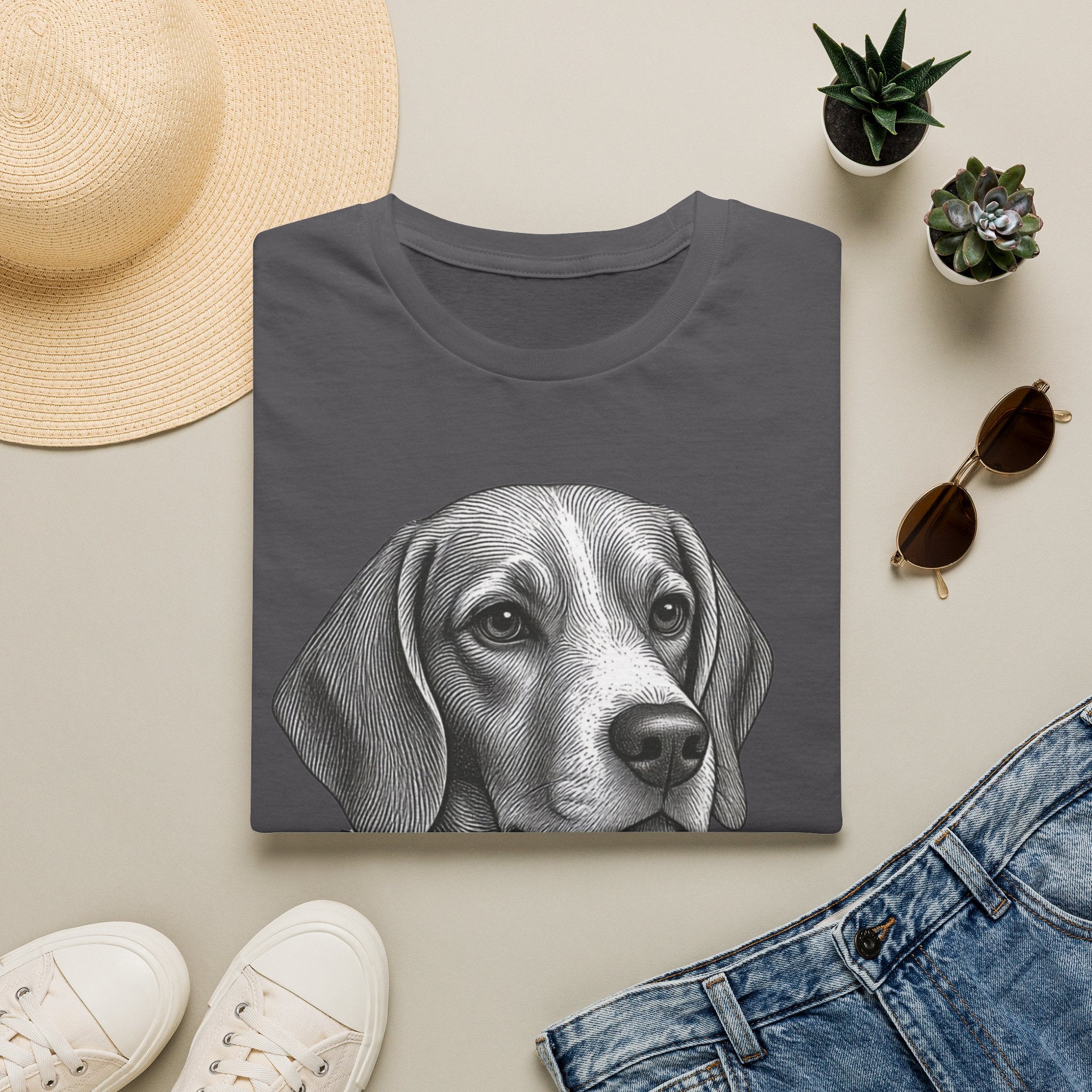 Beagle Portrait T-Shirt — Barry the Distinguished Bowtie Beagle