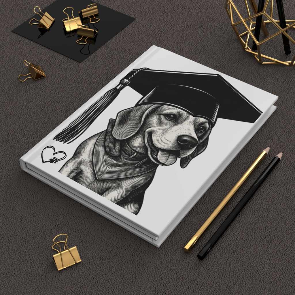 Beagle Graduation Journal — Lined Hardcover Notebook for Grad Gifts & Dog Lovers