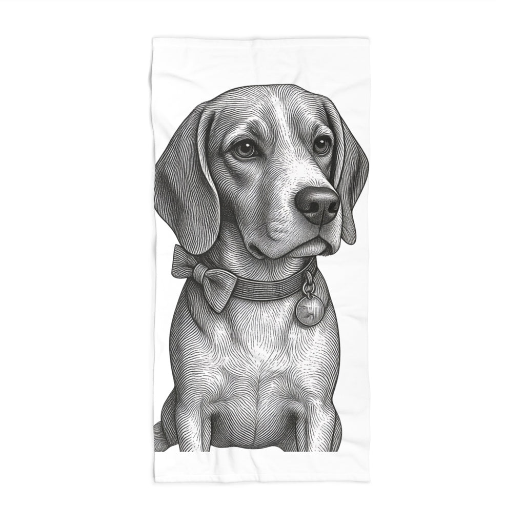 Beagle Portrait Beach Towel – Barry the Distinguished Bowtie Beagle