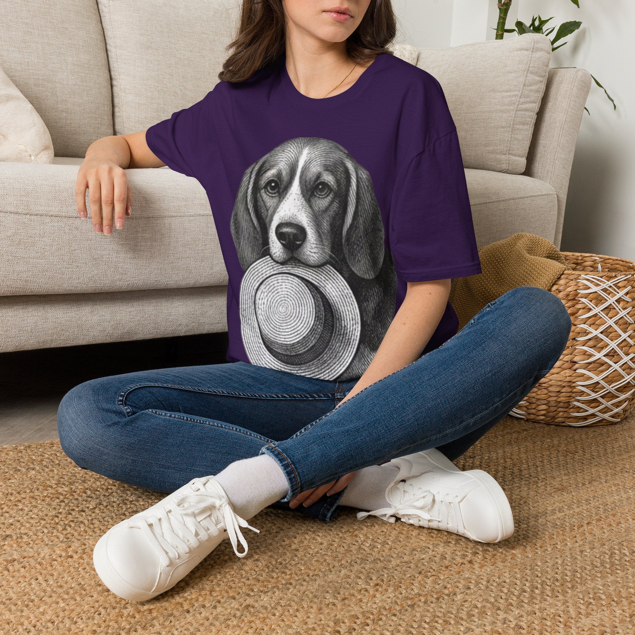 Beagle Portrait T-Shirt — Realistic Dog Face Tee for Dog Lovers