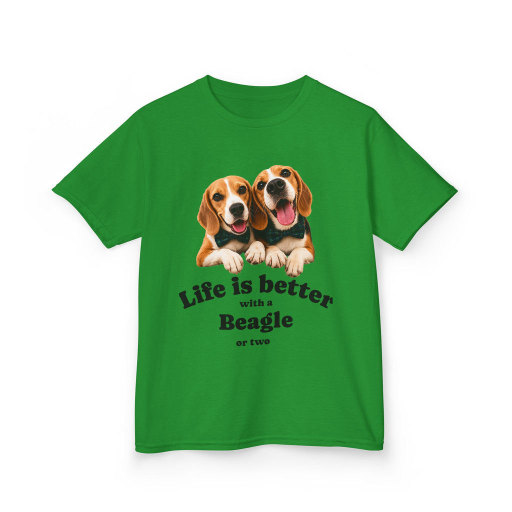 Kids T-Shirt - "Life is Better with a Beagle or Two" Cute Beagle Graphic Tee for Children