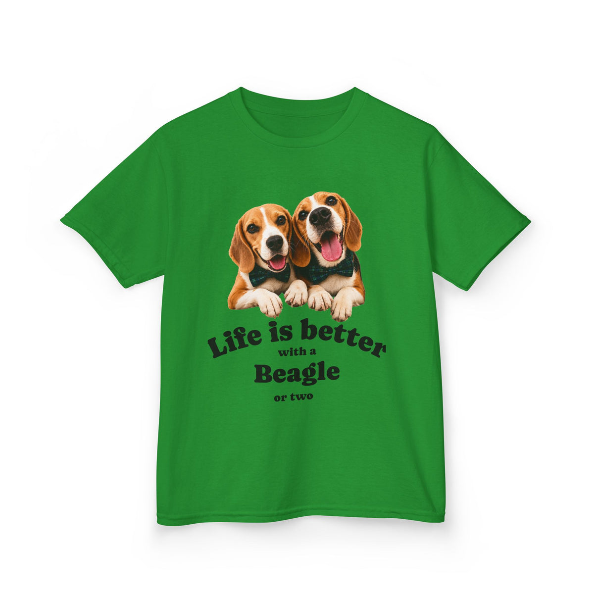 Kids T-Shirt - "Life is Better with a Beagle or Two" Cute Beagle Graphic Tee for Children