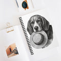 Beagle With Straw Hat Spiral Notebook — Ruled Journal for Dog Lovers