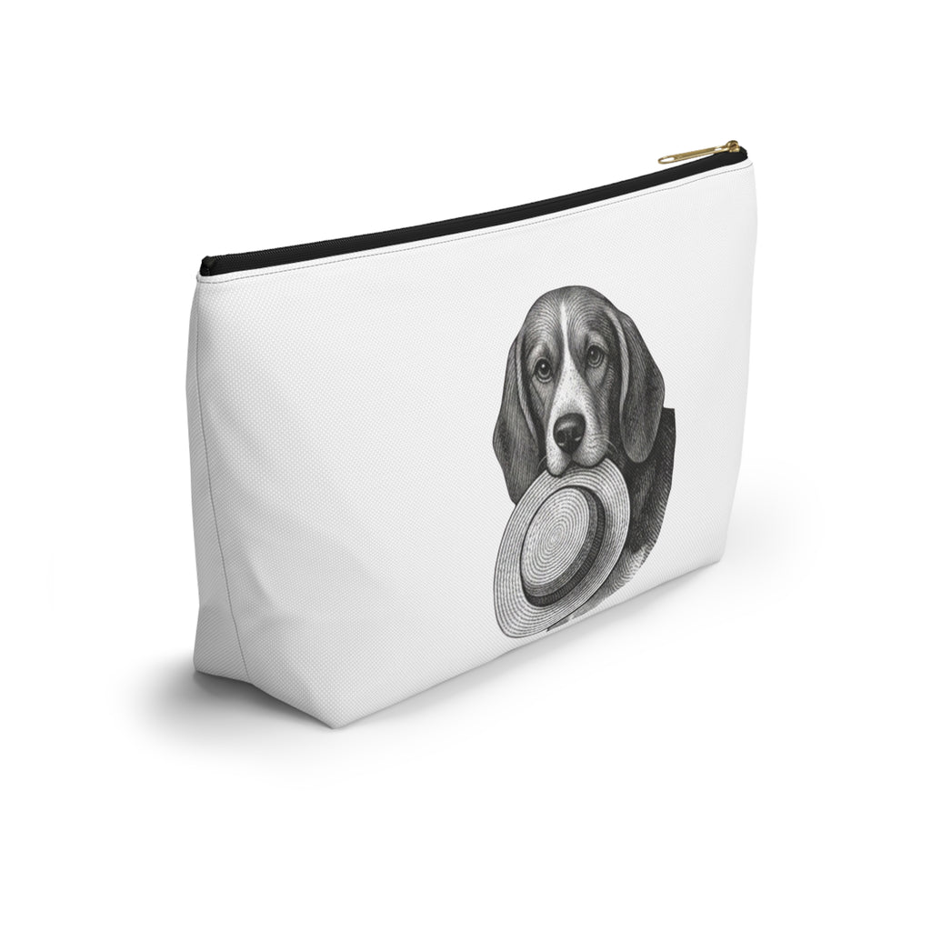 Beagle with Hat Accessory Pouch — Cosmetic & Travel Makeup Bag