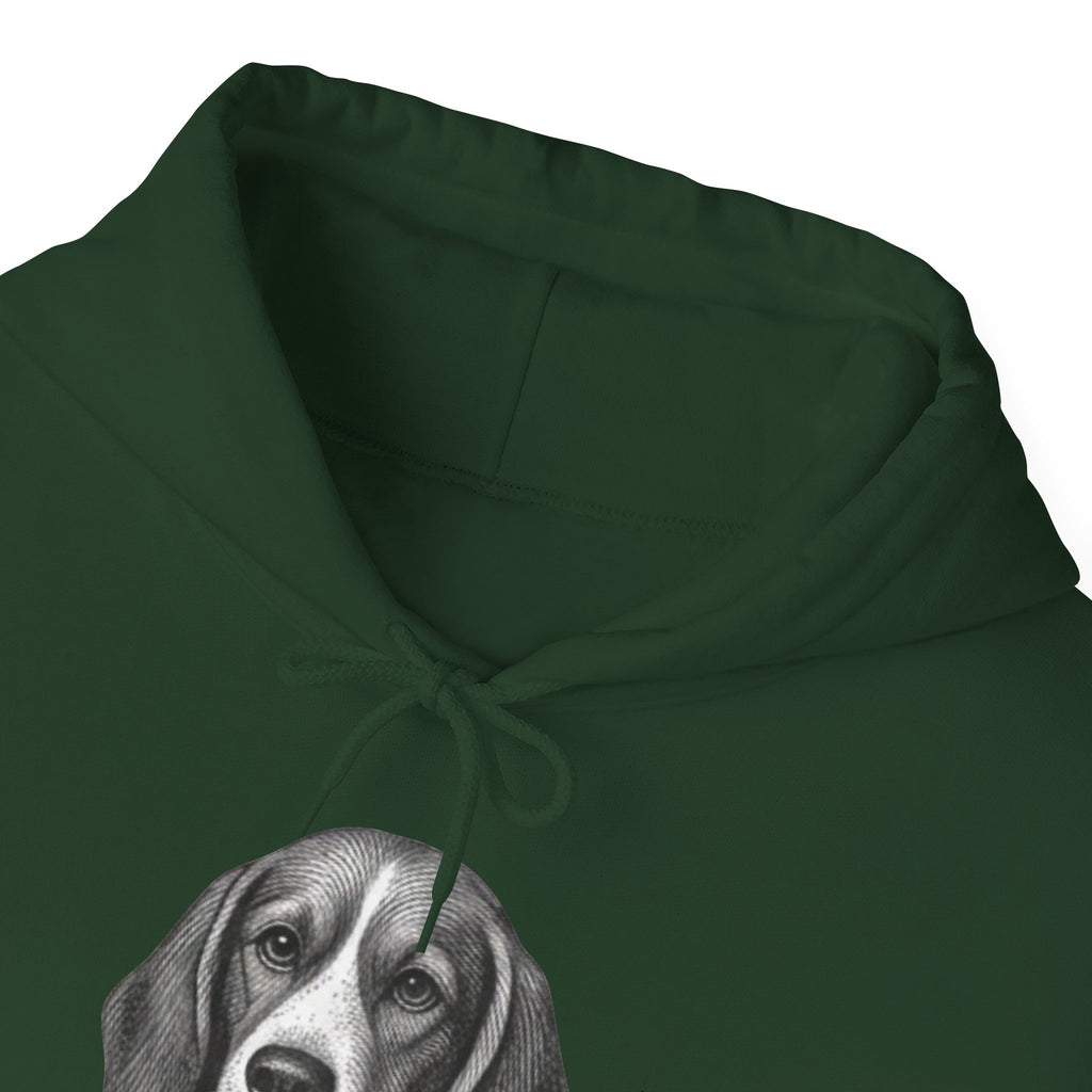 Beagle with Hat Hoodie – Cute Dog Illustration Pullover