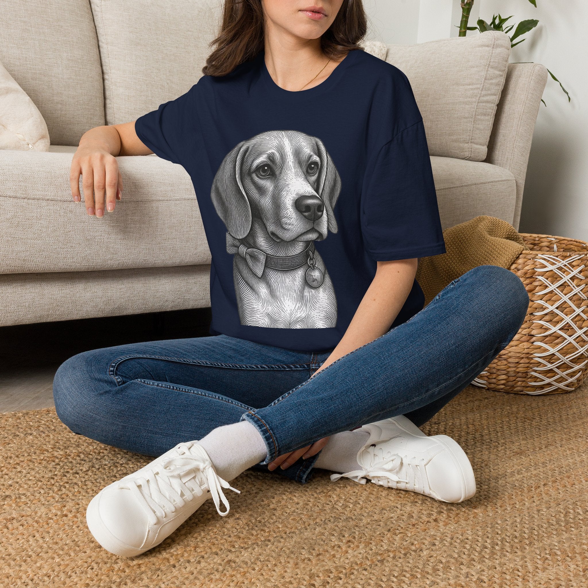 Beagle Portrait T-Shirt — Barry the Distinguished Bowtie Beagle