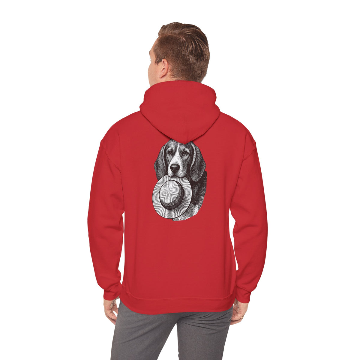 Beagle With Hat Hoodie — Cute Dog Graphic Pullover for Pet Lovers