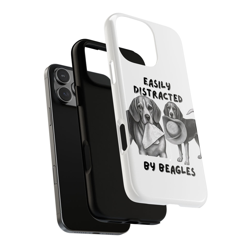 Phone Case — "Easily Distracted by Beagles" Tough Magnetic Cover