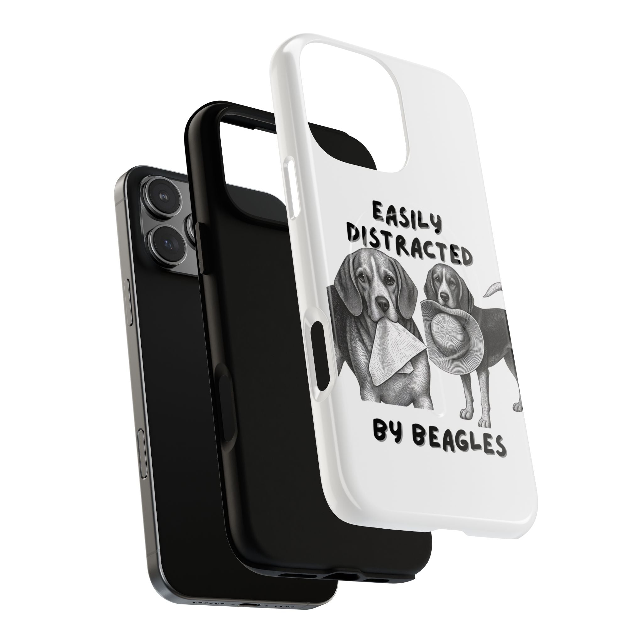 Phone Case — "Easily Distracted by Beagles" Tough Magnetic Cover