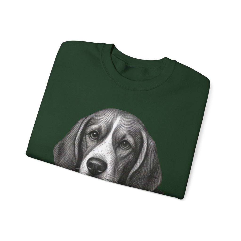 Beagle Holding Hat Crewneck Sweatshirt