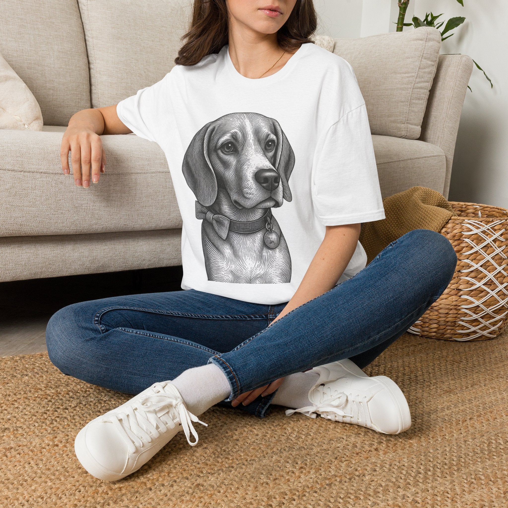 Beagle Portrait T-Shirt — Barry the Distinguished Bowtie Beagle