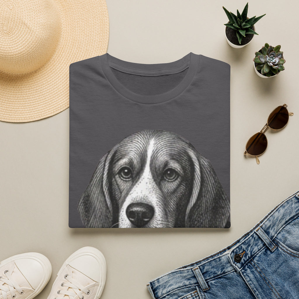 Beagle Portrait T-Shirt — Realistic Dog Face Tee for Dog Lovers