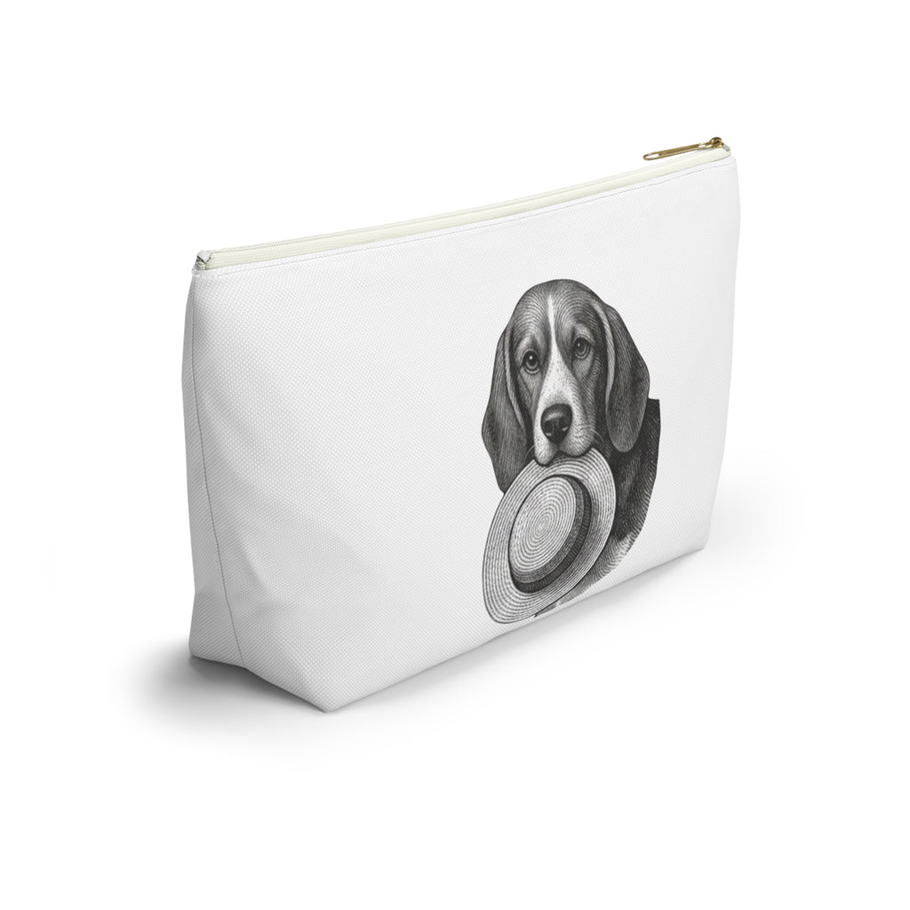 Beagle with Hat Accessory Pouch — Cosmetic & Travel Makeup Bag