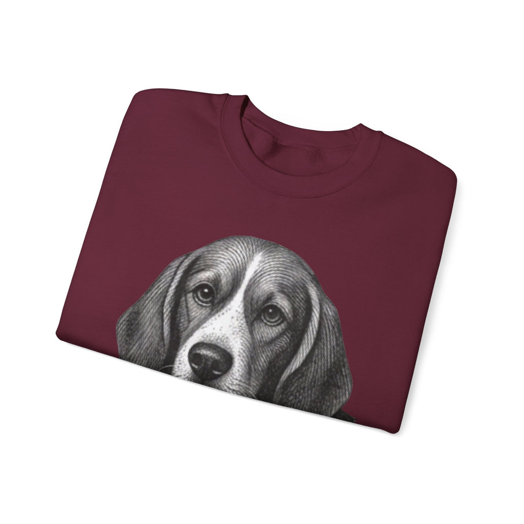 Beagle Holding Hat Crewneck Sweatshirt