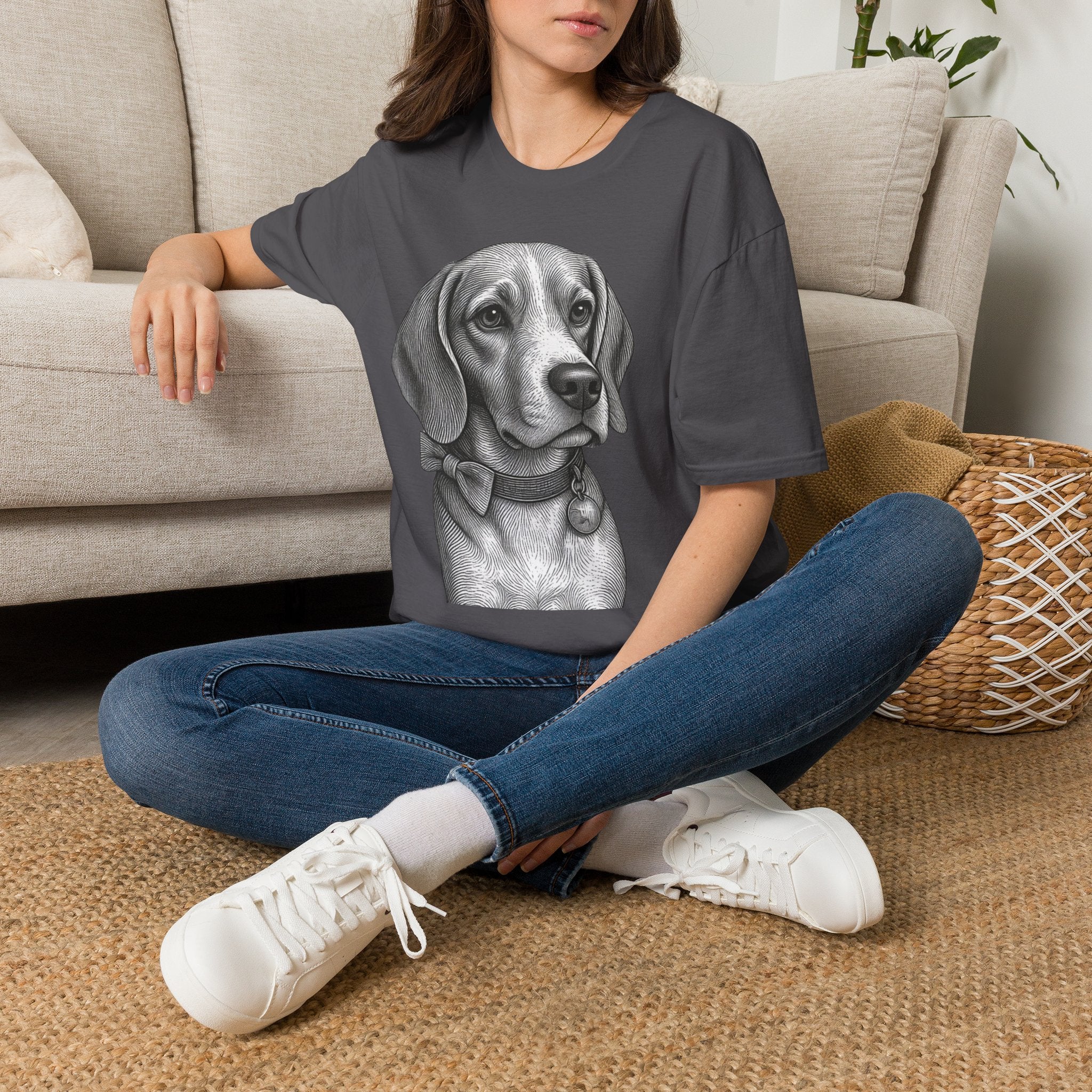 Beagle Portrait T-Shirt — Barry the Distinguished Bowtie Beagle