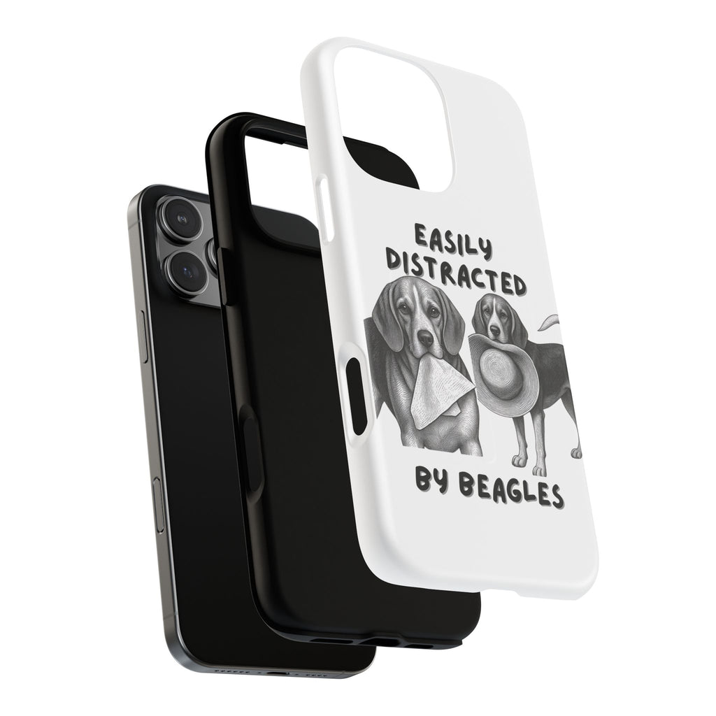 Phone Case — "Easily Distracted by Beagles" Tough Magnetic Cover
