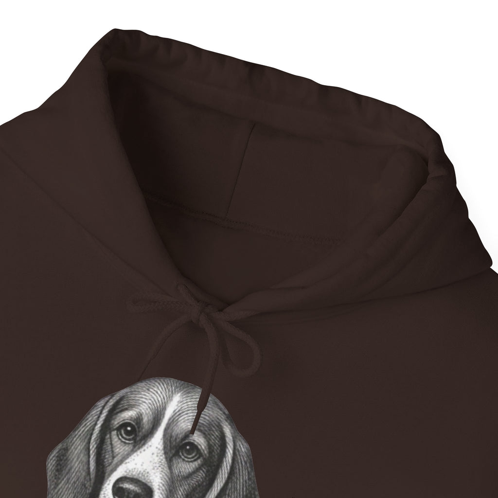Beagle with Hat Hoodie – Cute Dog Illustration Pullover