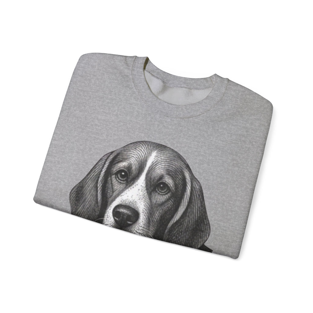 Beagle Holding Hat Crewneck Sweatshirt