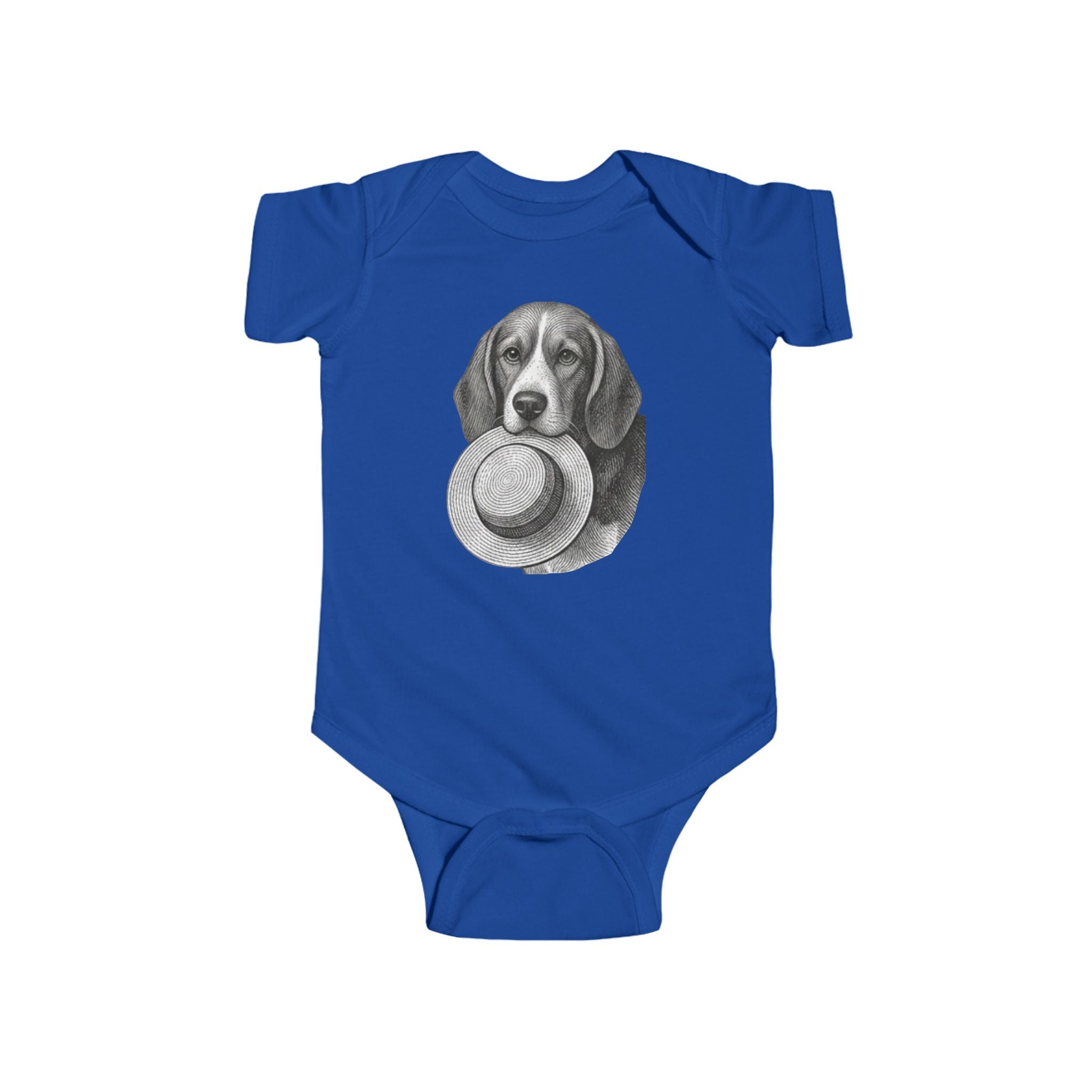 Baby Bodysuit — Vintage Beagle with Ball Graphic