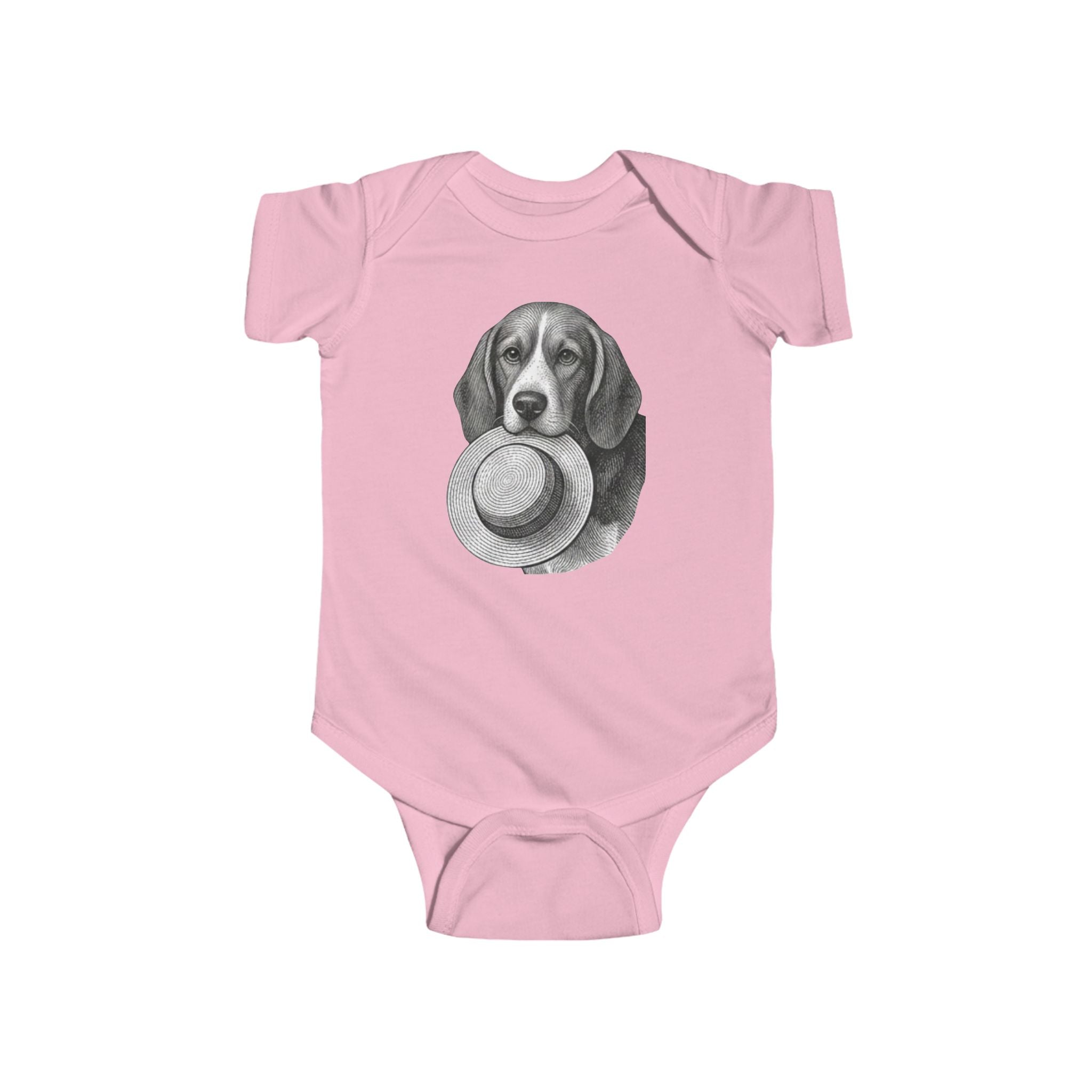 Beagle Baby Bodysuit — Fergus the Hat Thief