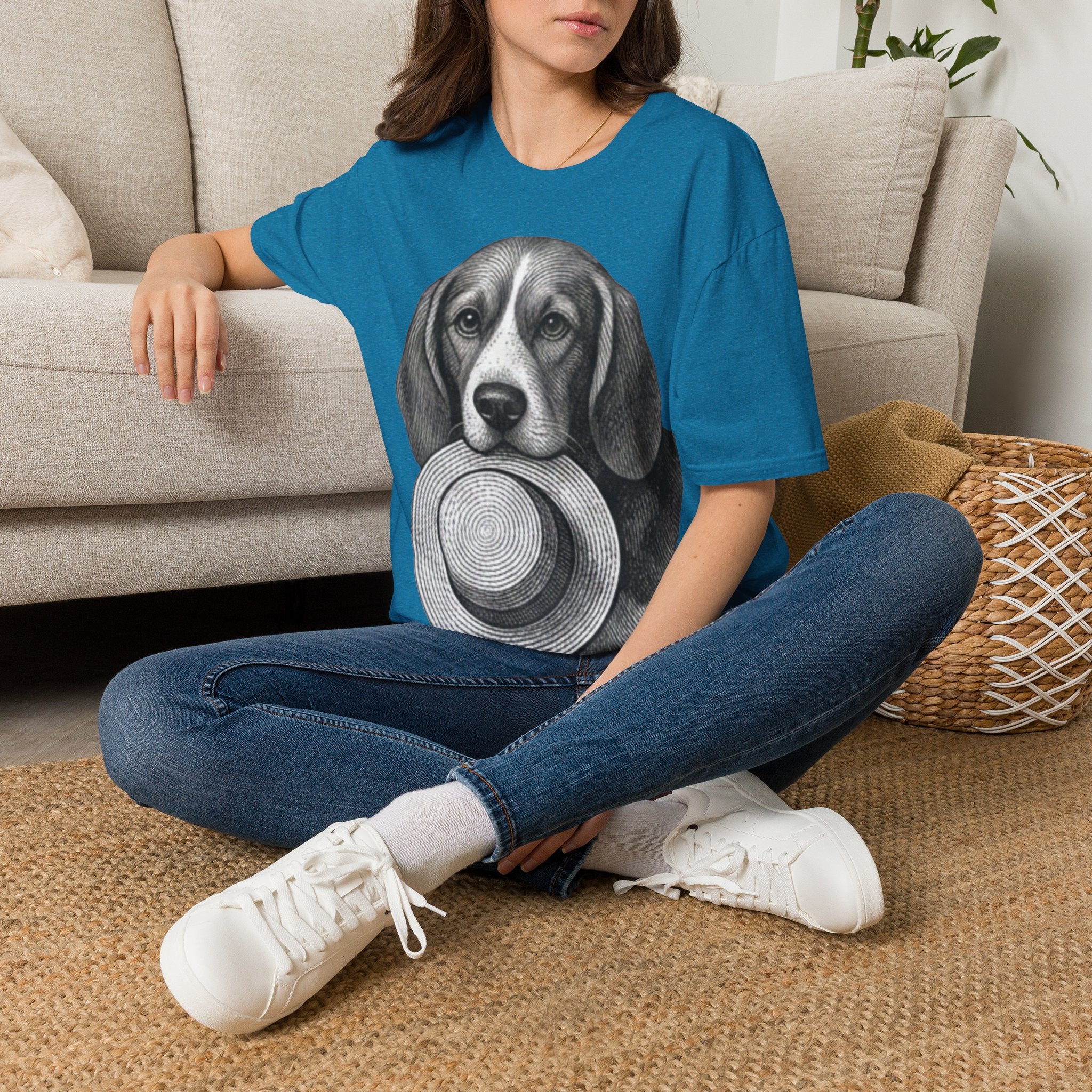 Beagle Portrait T-Shirt — Realistic Dog Face Tee for Dog Lovers