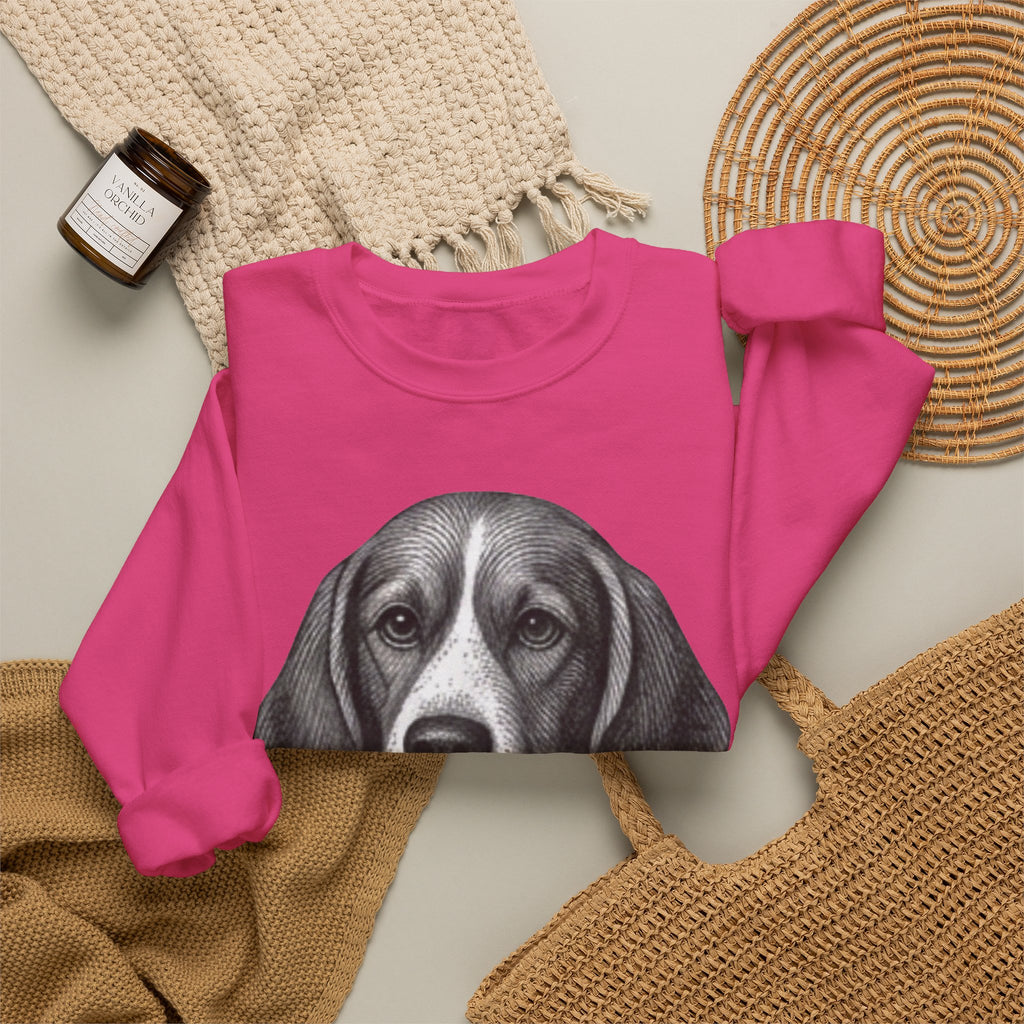 Beagle Holding Hat Crewneck Sweatshirt