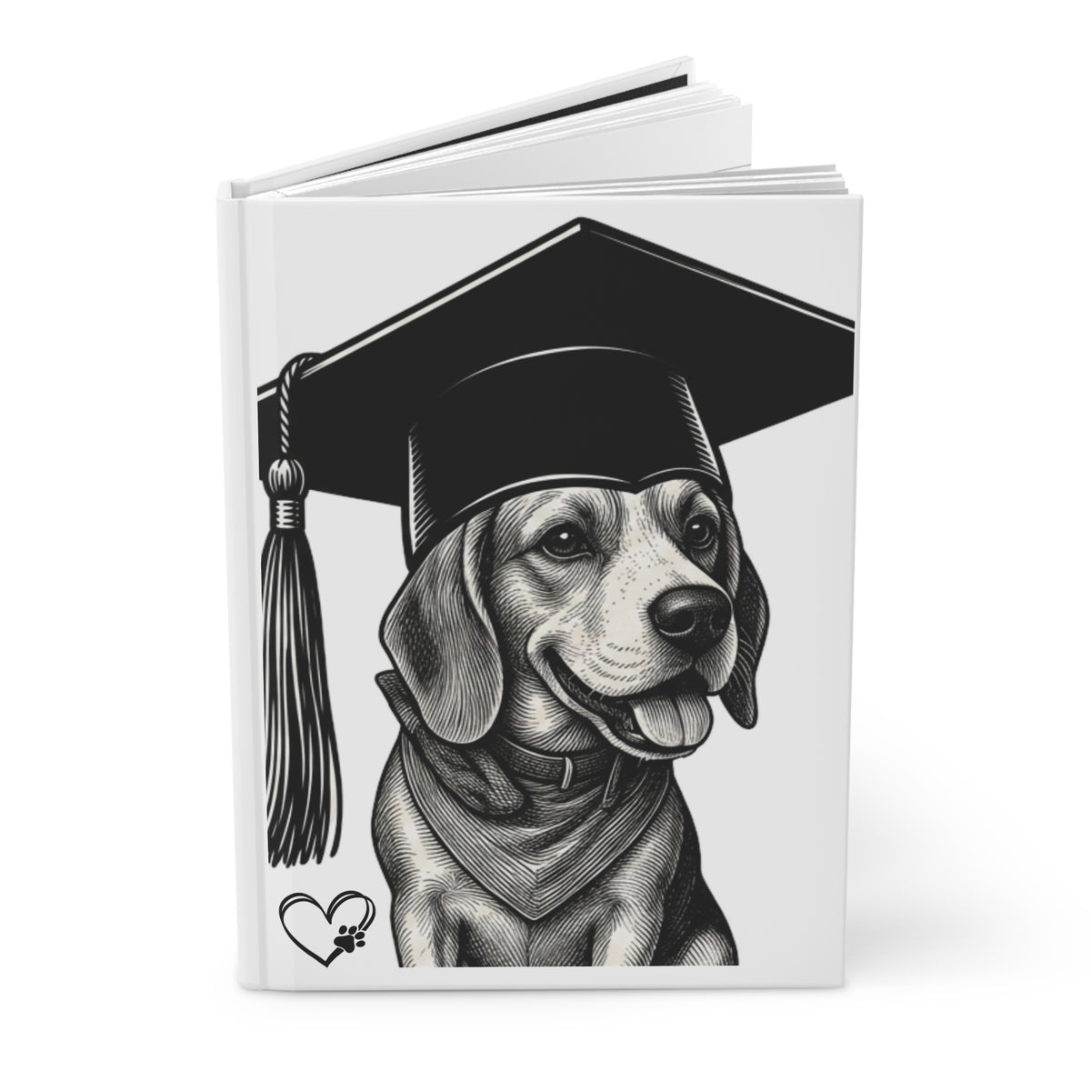 Beagle Graduation Journal — Lined Hardcover Notebook for Grad Gifts & Dog Lovers