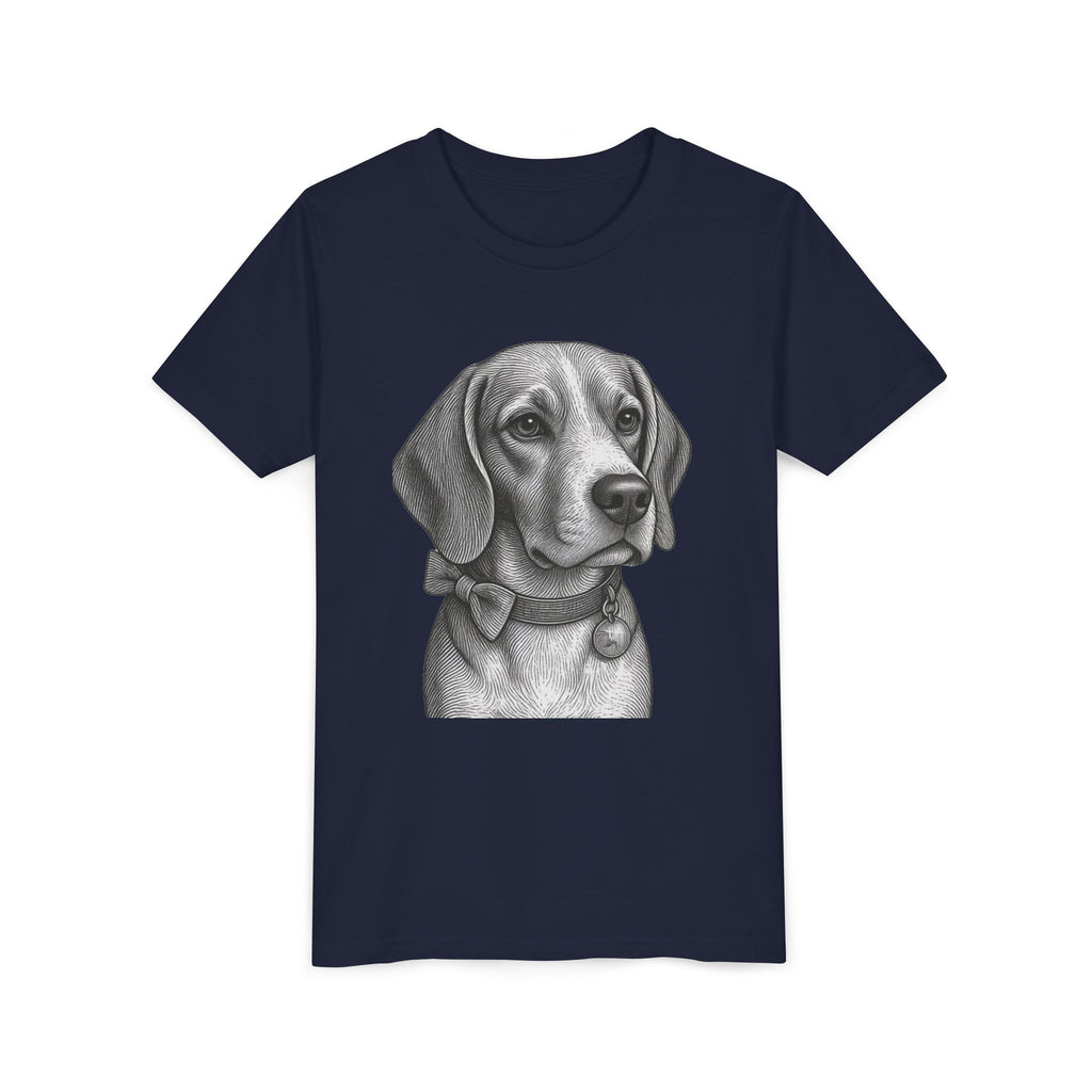 Youth Tee — Barry the Distinguished Bowtie Beagle
