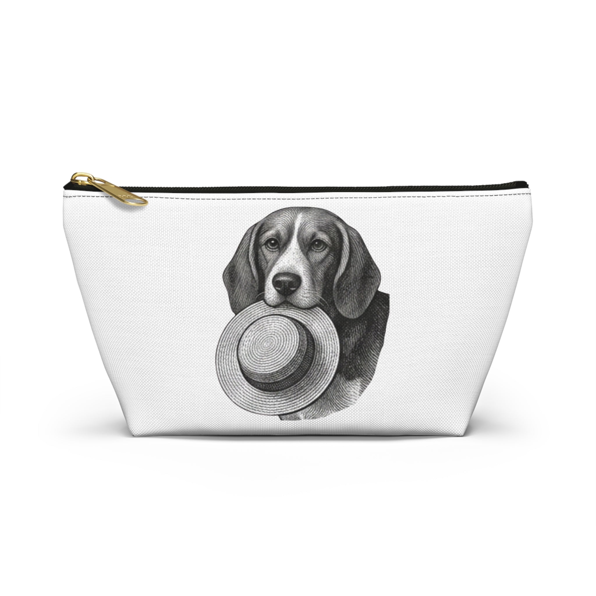 Beagle with Hat Accessory Pouch — Cosmetic & Travel Makeup Bag