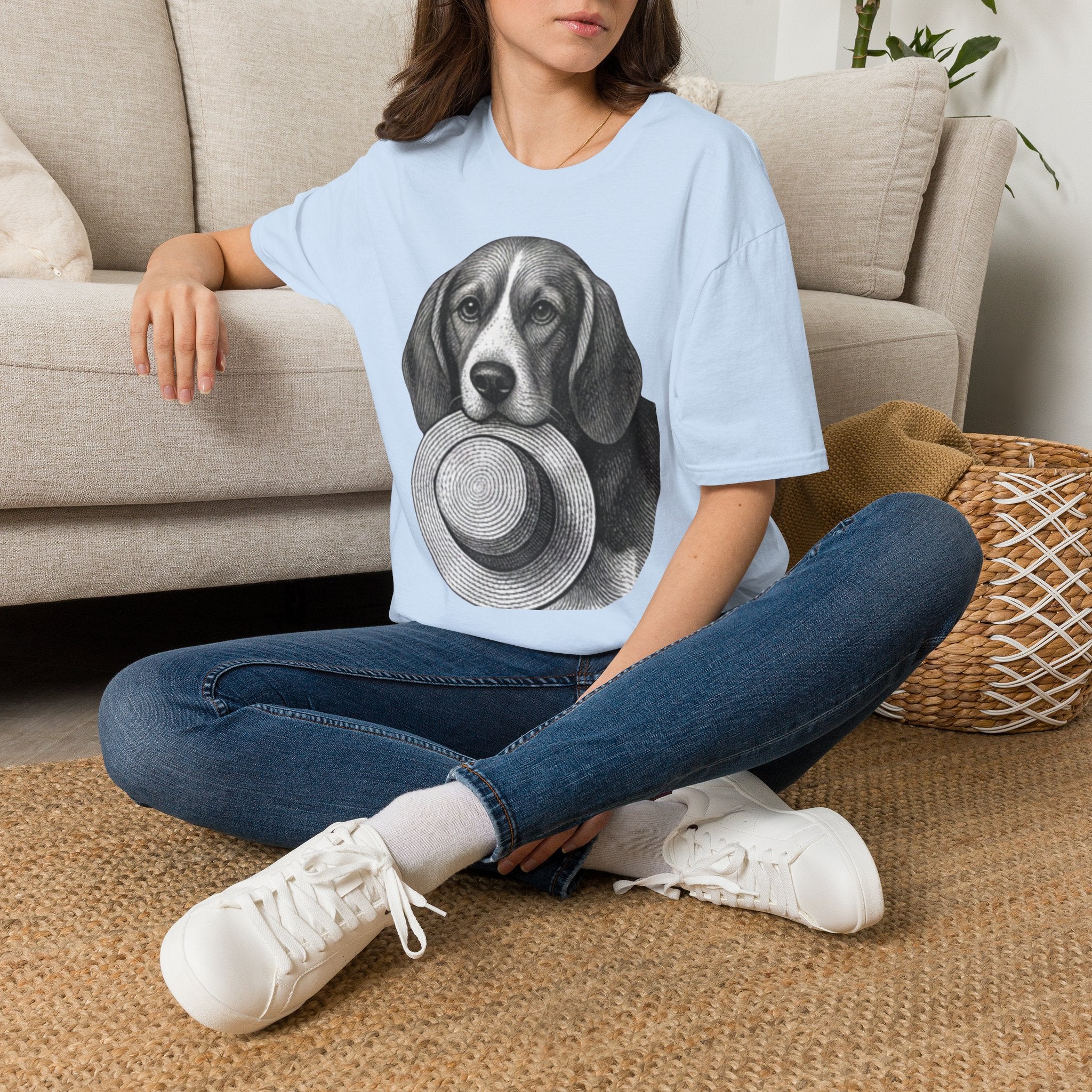 Beagle Portrait T-Shirt — Realistic Dog Face Tee for Dog Lovers