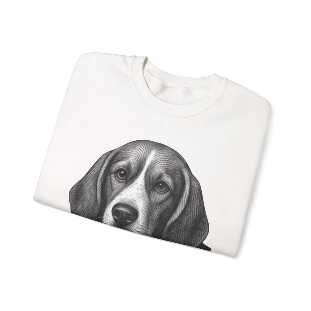 Beagle Holding Hat Crewneck Sweatshirt
