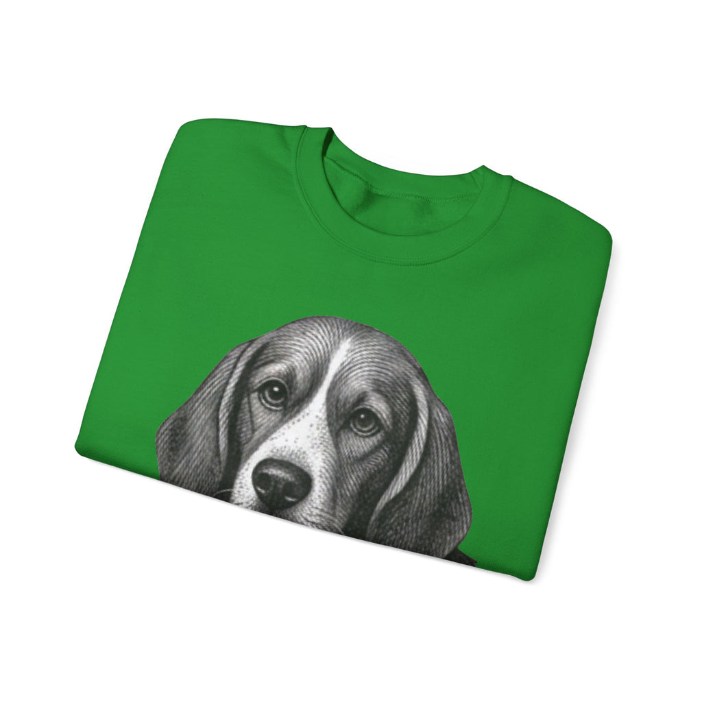 Beagle Holding Hat Crewneck Sweatshirt