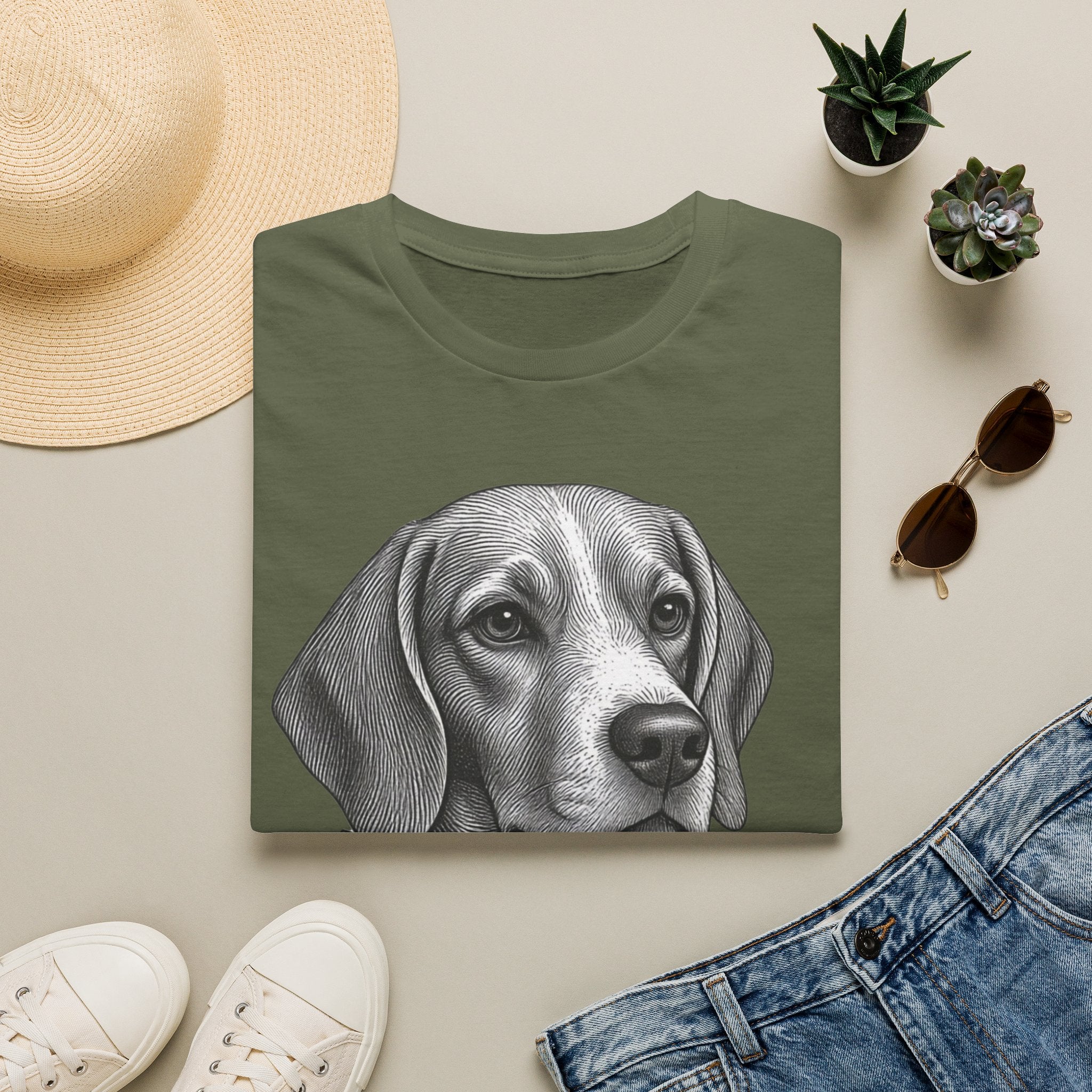 Beagle Portrait T-Shirt — Barry the Distinguished Bowtie Beagle