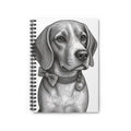 Beagle Portrait Spiral Notebook – Lined Journal for Dog Lovers- Barry the Distinguished  Bowtie Beagle