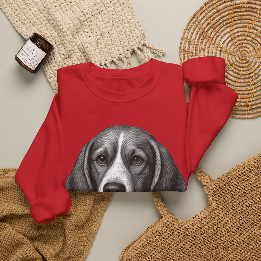 Beagle Holding Hat Crewneck Sweatshirt