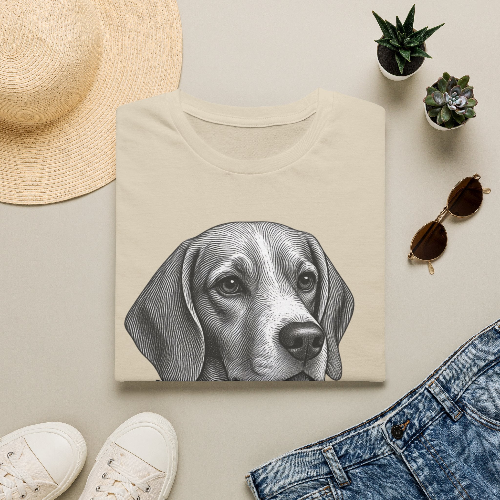 Beagle Portrait T-Shirt — Barry the Distinguished Bowtie Beagle