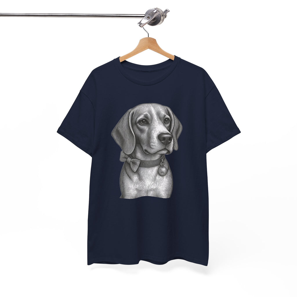 Beagle T Shirt, Bow Tie Beagle Shirt, Vintage Dog Lover Gift, Beagle Lover Gift, Black and White Beagle Portrait Tee