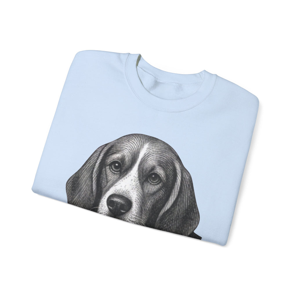 Beagle Holding Hat Crewneck Sweatshirt