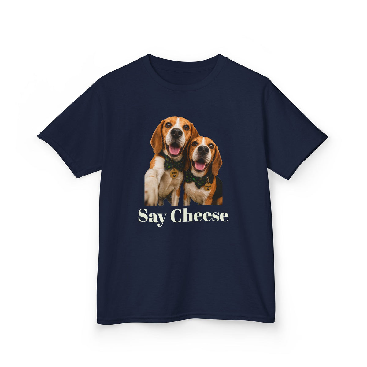 Kids T-Shirt — Cute Beagle 'Say Cheese' Photo Tee