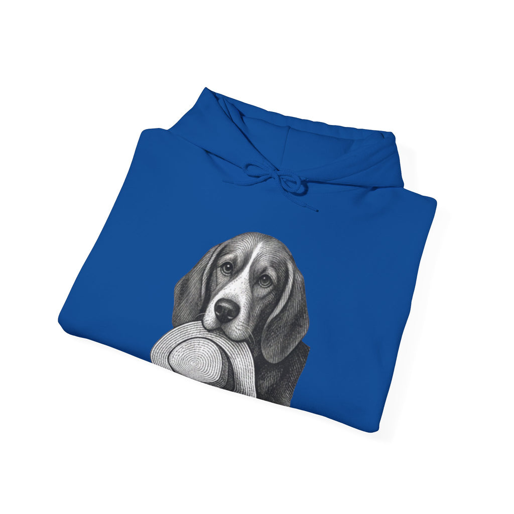 Beagle with Hat Hoodie – Cute Dog Illustration Pullover