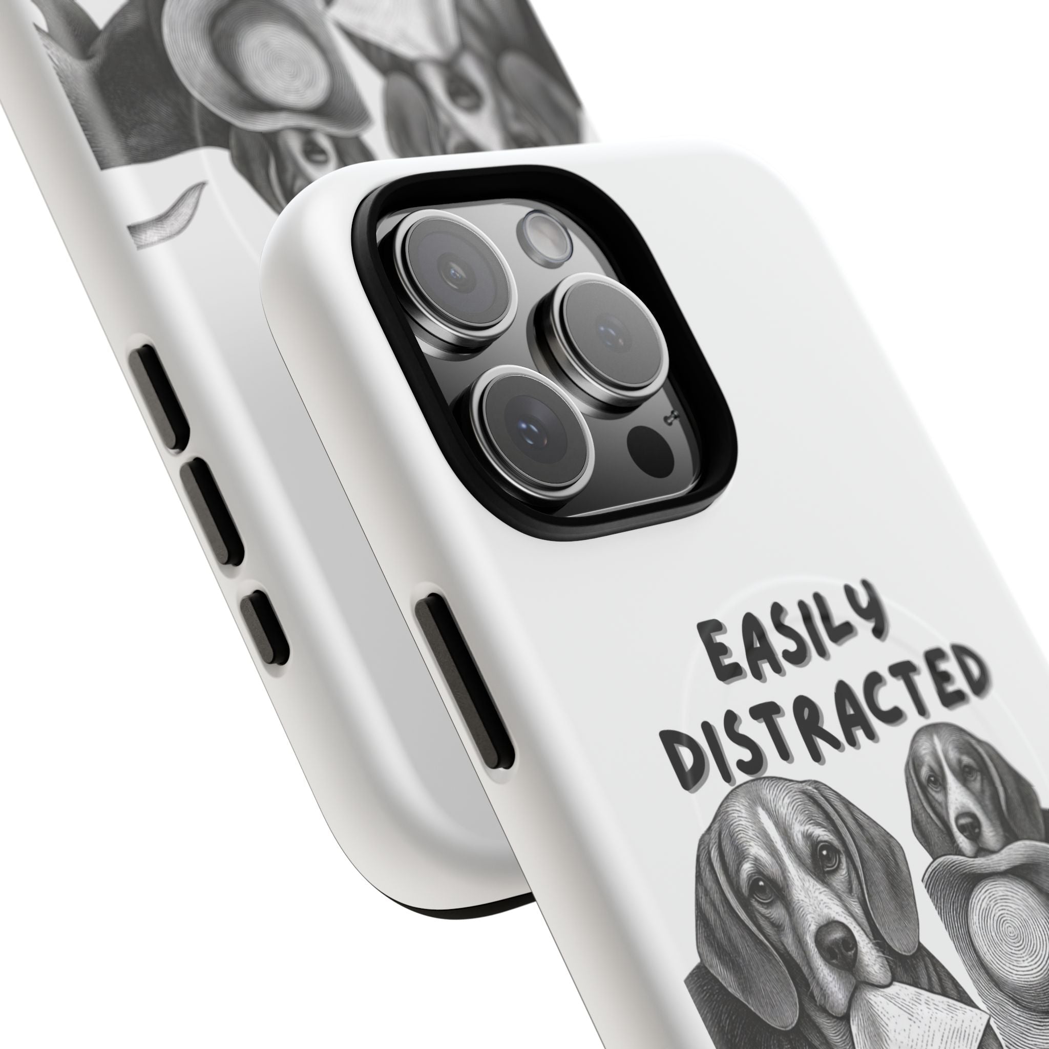 Phone Case — "Easily Distracted by Beagles" Tough Magnetic Cover