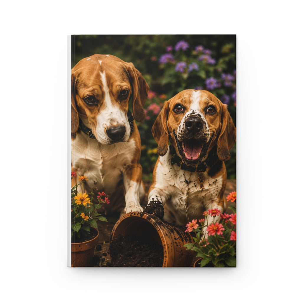 Beagle Garden Journal — Lined Hardcover Notebook (Beagle Shenanigans)