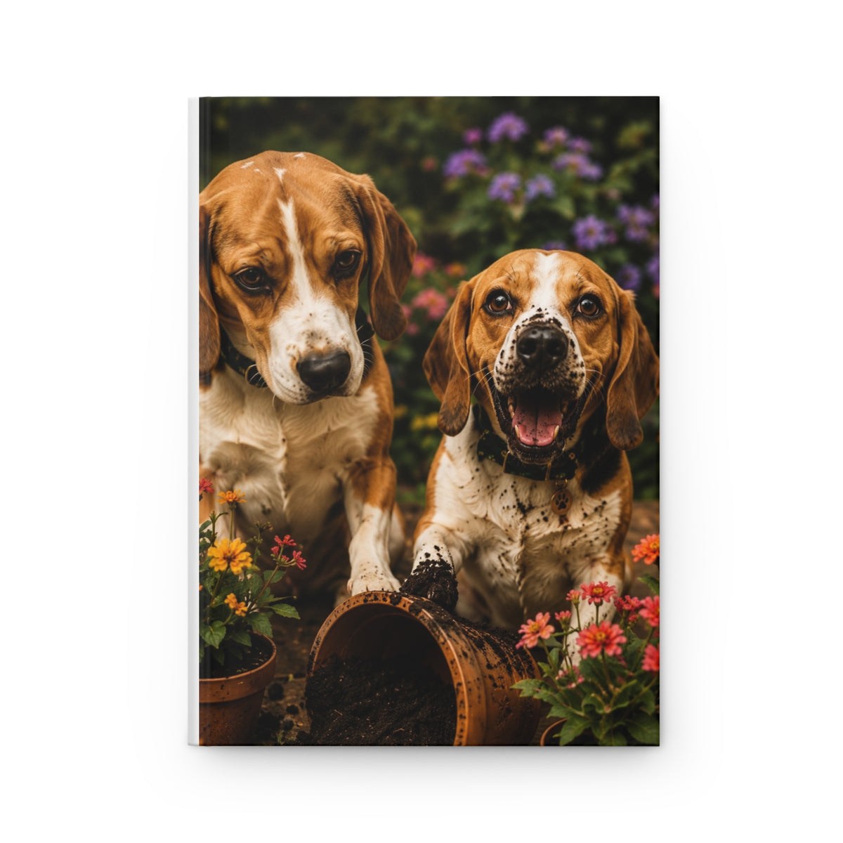 Beagle Garden Journal — Lined Hardcover Notebook (Beagle Shenanigans)