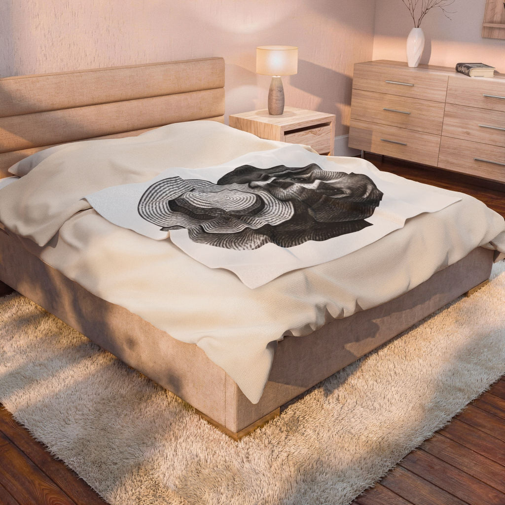 Beagle with Straw Hat Velveteen Plush Blanket — Cozy Dog Throw for Pet Lovers