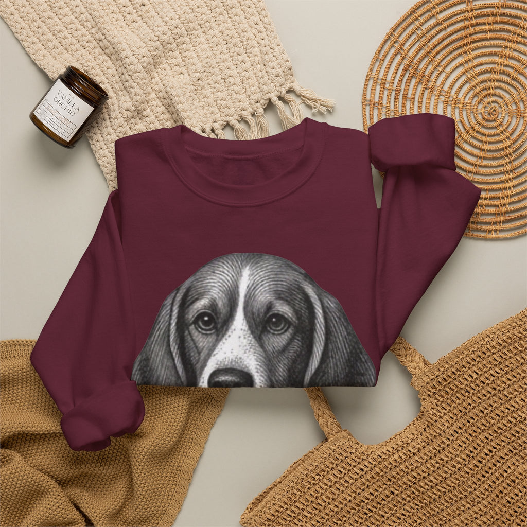Beagle Holding Hat Crewneck Sweatshirt