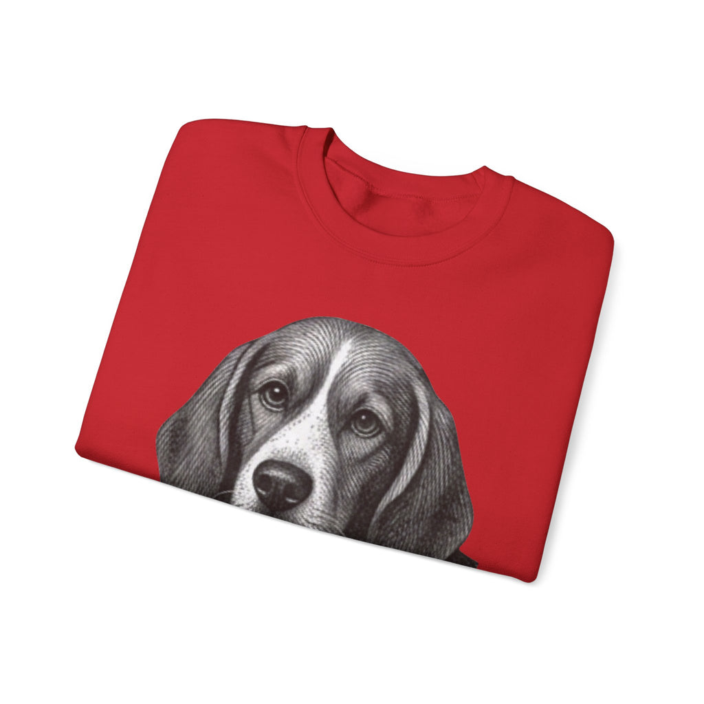 Beagle Holding Hat Crewneck Sweatshirt